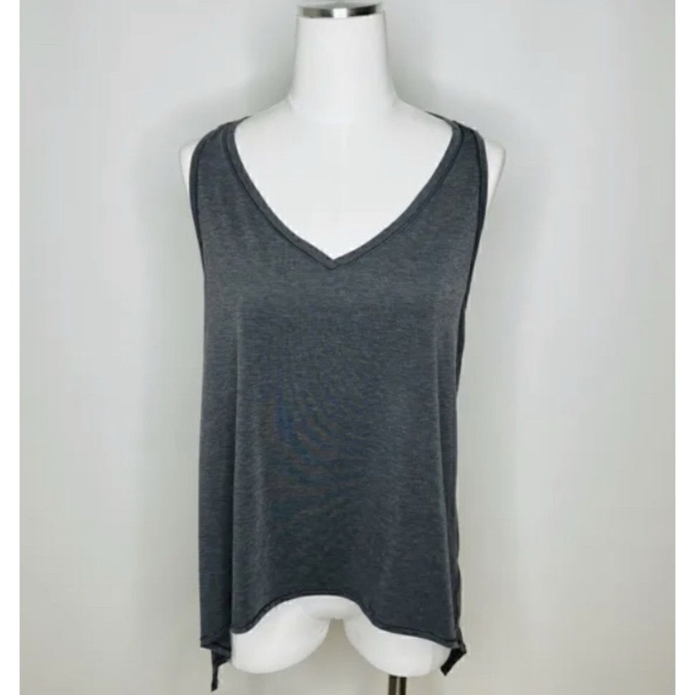 Lululemon Watch Me‎ Flip Tank Womens 2 Gray Reversible Yoga Athleisure Archive